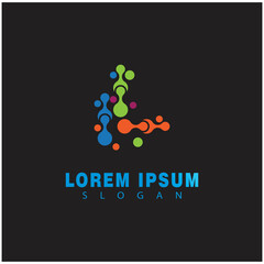 Molecule symbol logo template vector illustration design