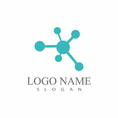 Molecule symbol logo template vector illustration design