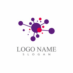 Molecule symbol logo template vector illustration design