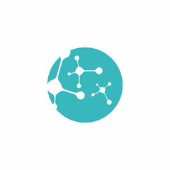 Molecule symbol logo template vector illustration design