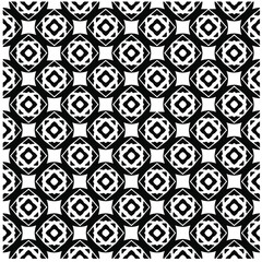 Seamless vector pattern in geometric ornamental style. Black pattern.