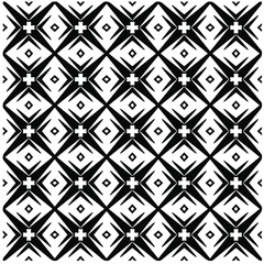 Seamless vector pattern in geometric ornamental style. Black pattern.