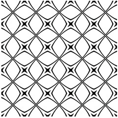 Naklejka premium Seamless vector pattern in geometric ornamental style. Black pattern.