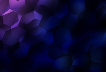 Light Purple, Pink vector pattern with colorful hexagons.