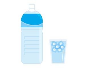 水のペットボトル　ベクターイラスト