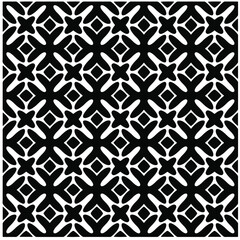 Seamless vector pattern in geometric ornamental style. Black pattern.