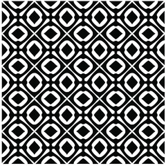 Seamless vector pattern in geometric ornamental style. Black pattern.