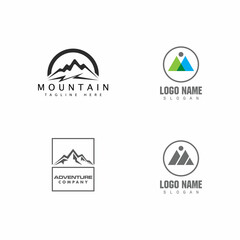 Mountain icon Logo Template Vector illustration design