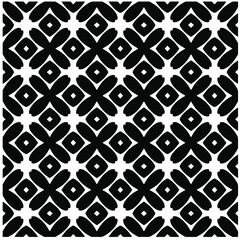 Seamless vector pattern in geometric ornamental style. Black pattern.