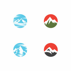 Mountain icon Logo Template Vector illustration design