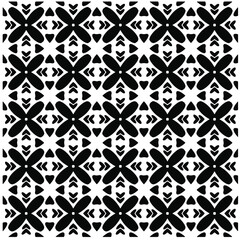 Seamless vector pattern in geometric ornamental style. Black pattern.