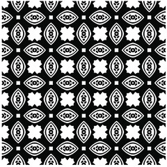 Seamless vector pattern in geometric ornamental style. Black pattern.