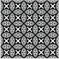 Seamless vector pattern in geometric ornamental style. Black pattern.