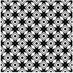 Seamless vector pattern in geometric ornamental style. Black  pattern.