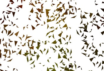 Dark Green, Yellow vector background with polygonal style.