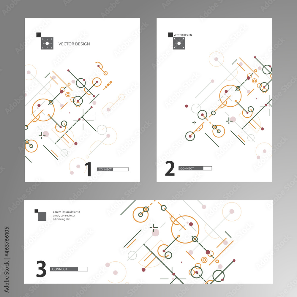 Poster cover brochure geometric data. document concept. modern minimal style. business card. business abstr