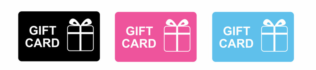 Gift card set. Bonus card. Price card. Vector