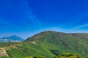 Fototapeta na wymiar Kyushu Kuju mountain landscape