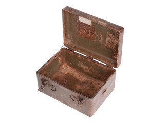 Old rusted green army case