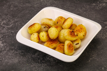 Roasted baby potato in the bowl