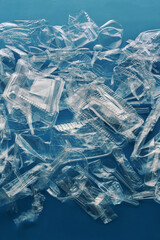 透明なコップや容器のプラスチック製品