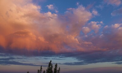 sunset in the clouds