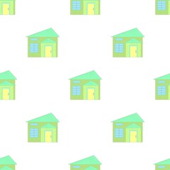 Green small cottage pattern seamless background texture repeat wallpaper geometric vector