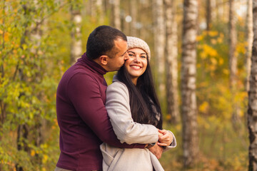 Fototapeta premium Lovely couple having fun together in nature.
