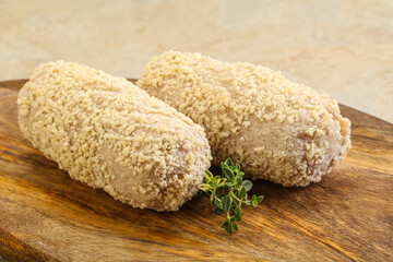 Raw chicken cutlet for roast
