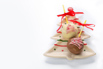 Christmas cake pops Christmas fun food for kids, funny breakfast brunch idea xmas