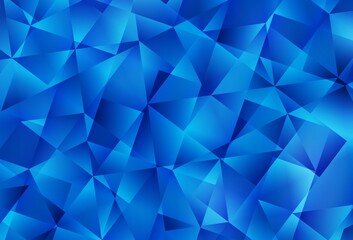 Fototapeta premium Light BLUE vector polygonal template.