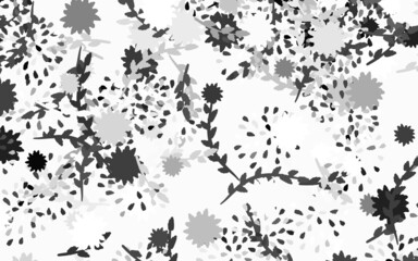 Fototapeta premium Light Gray vector natural backdrop with flowers, roses.
