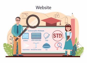 Sexual education online service or platform. Sexual health lesson