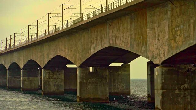 Storebæltsbroen Bridge is a link between the two Danish islands of Zealand and Funen. Great Belt, Denmark, Europe