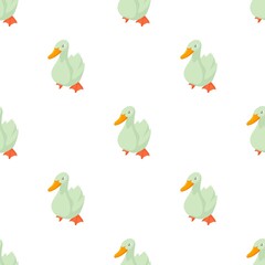 White goose pattern seamless background texture repeat wallpaper geometric vector