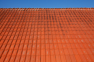 Dach, Rötliche Ziegelsteine, Deutschland, Europa