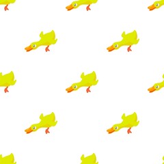 Yellow duck pattern seamless background texture repeat wallpaper geometric vector