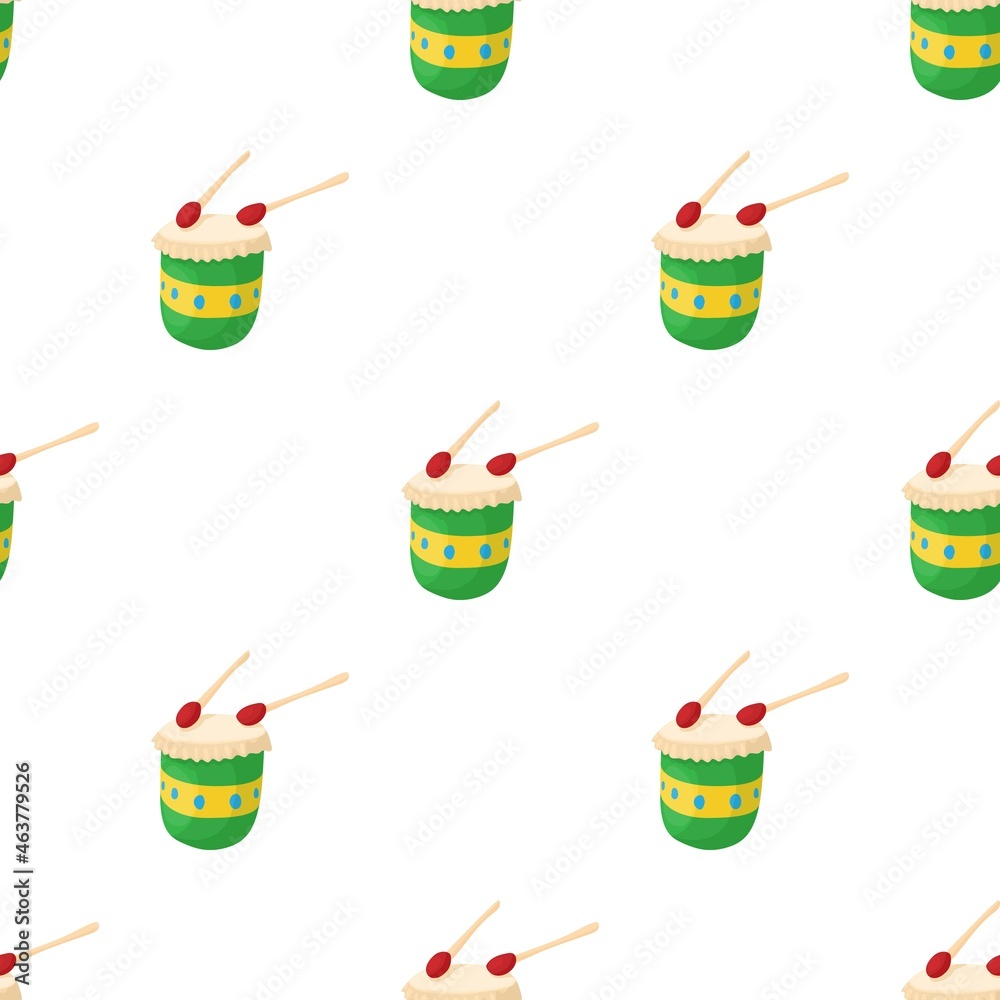 Wall mural Brazilian drum pattern seamless background texture repeat wallpaper geometric vector