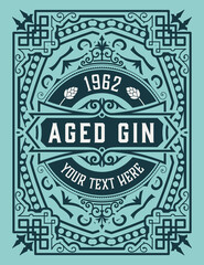 Fototapeta premium Whiskey label with old frames