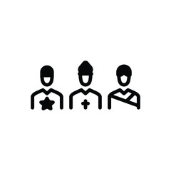 Black solid icon for ethnic