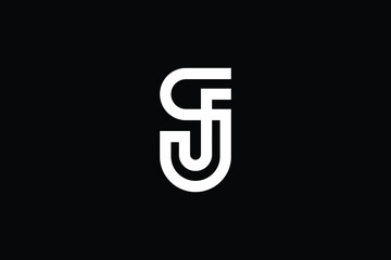SJ logo letter design on luxury background. JS logo monogram initials letter concept. SJ icon logo design. JS elegant and Professional letter icon design on black background. S J JS SJ