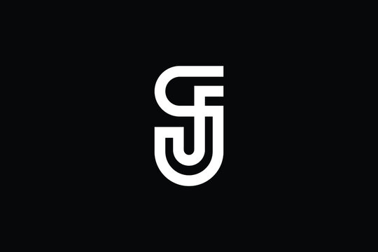 SJ logo letter design on luxury background. JS logo monogram initials letter concept. SJ icon logo design. JS elegant and Professional letter icon design on black background. S J JS SJ