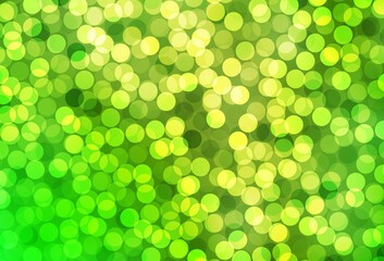Light Green, Yellow vector texture with disks.