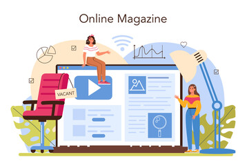 Headhunting online service or platform. Idea of business recruitment