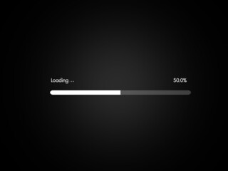 Fototapeta premium loading icon in black background