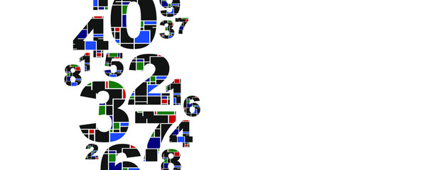 abstract background with numbers	