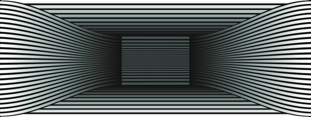 abstract 3d tunnel with lines
