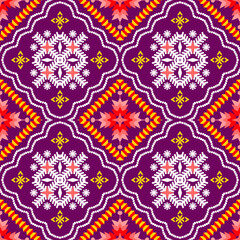 Geometric ethnic oriental seamless pattern art traditional Design for background,carpet,wallpaper,clothing,wrapping,Batik,fabric,Vector illustration.embroidery style.