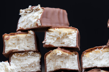 creamy nougat covered with milk chocolate