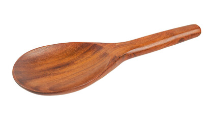 Wooden ladle isolated on white background.